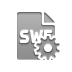 Format, Gear, swf, File Gray icon