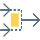 Orientation, Arrows, Multimedia Option, divide, Direction, interface Black icon