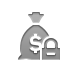 Dollar, Lock, Money, Bag Gray icon