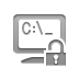 terminal, Lock, open Gray icon