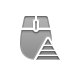 Mouse, pyramid Gray icon
