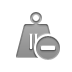 weight, pound, delete Gray icon