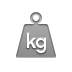 weight, kilogram Gray icon