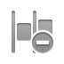 distribute, Left, delete, horizontal Gray icon