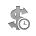 Bank, transaction, Clock Gray icon