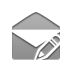 open, envelope, pencil Gray icon