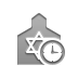Synagogue, Clock Gray icon
