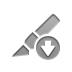 Down, cutter Gray icon