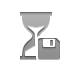 Diskette, Hourglass Icon