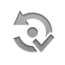 checkmark, rotate Gray icon