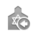Left, Synagogue Gray icon