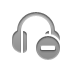 Earphone, delete Gray icon