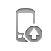 mobile up, Up, Mobile Gray icon