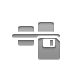 Center, horizontal, Diskette, Align Gray icon