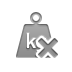 cross, weight, kilogram Gray icon