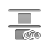 distribute, Top, vertical, Binoculars Gray icon