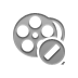 Reel, cancel, film Gray icon