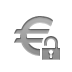 Lock, open, Euro, sign, Currency Gray icon