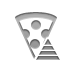 pyramid, Pizza Gray icon
