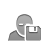 user, Diskette, sleep Gray icon