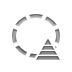 Selection, pyramid, elliptical Gray icon
