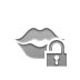 Lock, kiss, open Gray icon