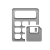 calculator, Diskette Gray icon