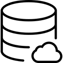 Server, Database, Cloud computing, file storage, interface, computing, Multimedia, Cloud storage, Data Storage Black icon