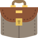 Bag, portfolio, Business, Briefcase, suitcase Gray icon
