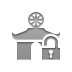 Buddhist, temple, open, Lock Gray icon