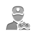 Watchman, Binoculars Gray icon