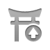 temple, Up, shinto, temple up DarkGray icon