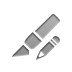 cutter, pencil Gray icon