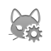 Cat, Gear Gray icon