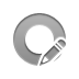 round, pencil Gray icon