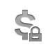 Dollar, Currency, sign, Lock Gray icon