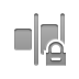 horizontal, distribute, Lock, right Gray icon
