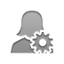 Gear, woman, user Gray icon