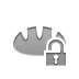 Lock, Bread, open Gray icon