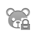 bear, teddy, Lock DarkGray icon