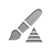 Brush, pyramid Gray icon