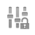 Lock, open, equalizer, Audio Gray icon