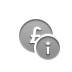 pound, Info, coin DarkGray icon