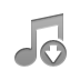 Note, Down, beamed, music Gray icon