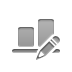 pencil, Bottom, horizontal, Align Gray icon