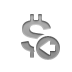 sign, Dollar, Currency, Left DarkGray icon