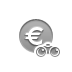 Binoculars, coin, Euro Gray icon