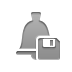 Diskette, bell Gray icon