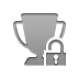 trophy, Lock, open DarkGray icon
