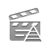 Clapperboard, pyramid Gray icon